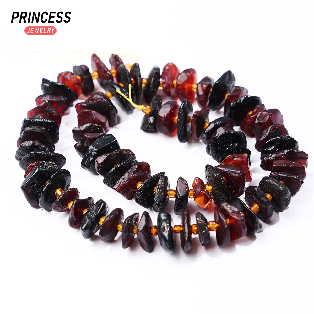 A++ Natural the Baltic Sea Blood Amber Raw Beads 10-14mm Loose Gemstone Beads for Jewelry Making Wholesale Beads DIY Accessories