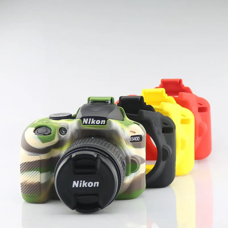 Silicone Camera Bag Suitable for Nikon D3300 D3400 Protective Case Soft Shell Shockproof Scratch-Resistant