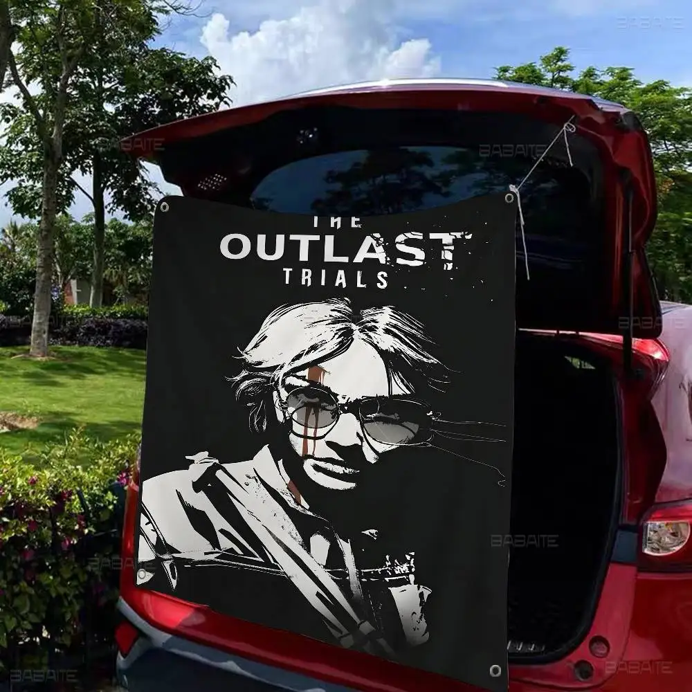1pc Game T-The O-Outlast T-Trials Printed Large Flag Art Science Fiction Room Home Decor Decor Banner