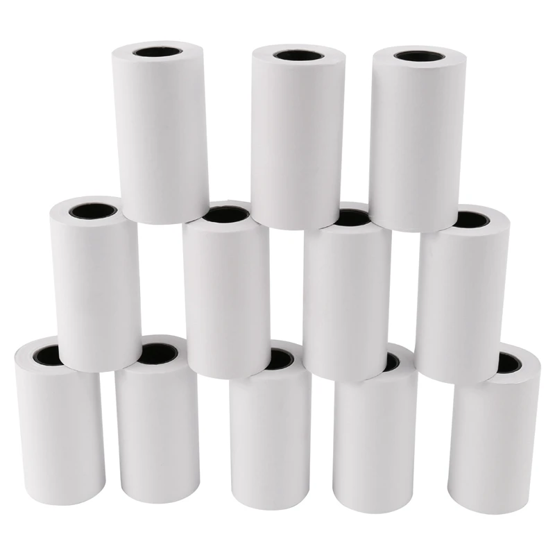 Printable Sticker Paper Blue On White Direct Thermal Paper Self-Adhesive 57 X 30Mm For PAPERANG Peripage Printer 12 Pack