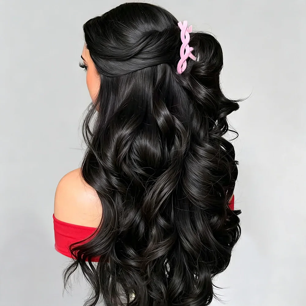 250 Density Body Wave 13x6 Lace Front Perücke aus 100% Echthaar, brasilianische, vorgezupfte Perücken, 38-42 Zoll, 13x4 HD transparente Lace Frontal Perücke, Echthaarperücken für Damen