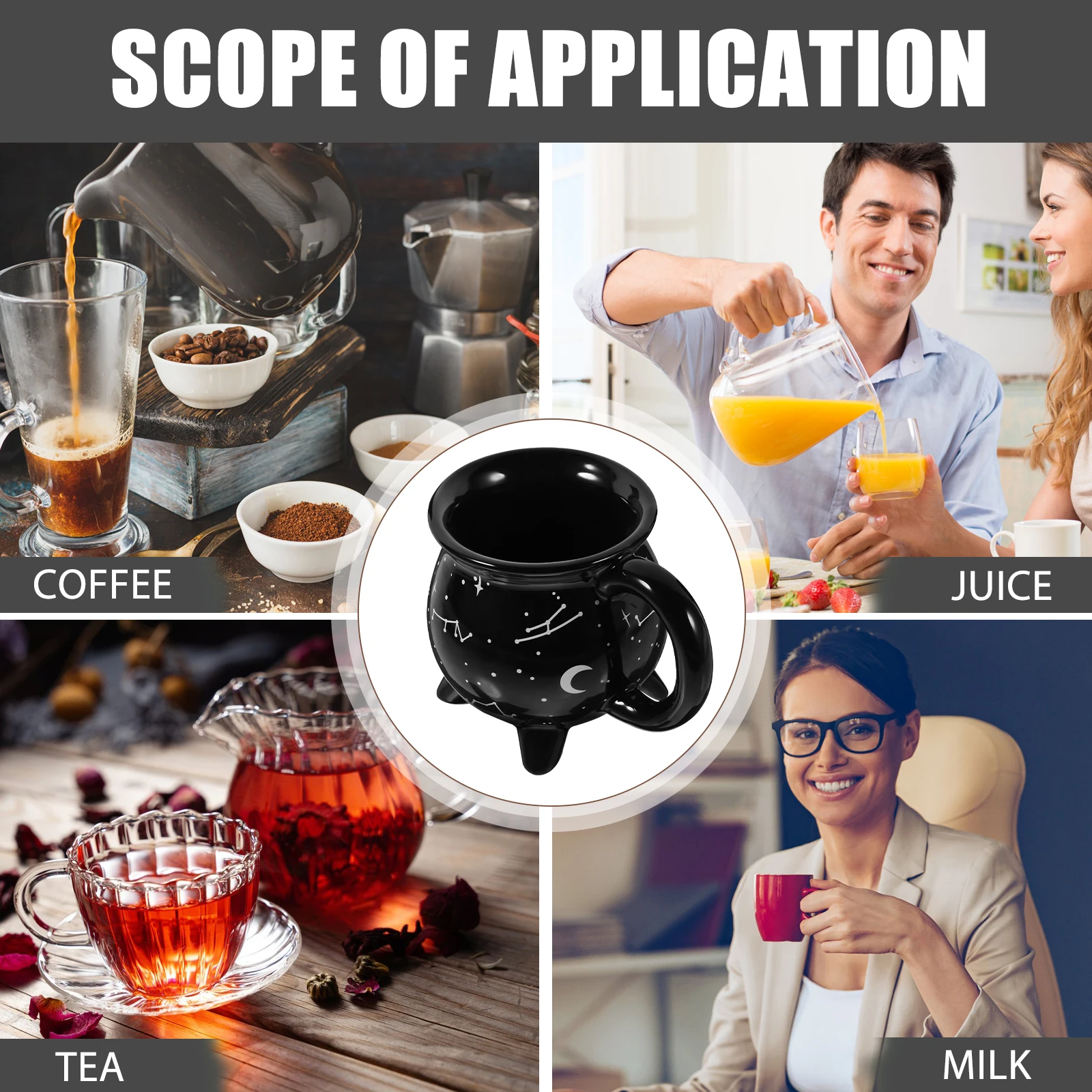 

Witch Cup Ceramic Coffee Mug Halloween Cups for Drinks Ceramics Horror Unique Mugs Travel