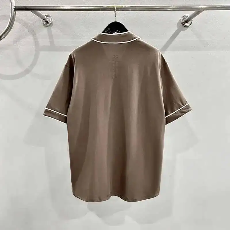 HKSH Summer New Men Tide Darkwear Niche Design RO Stylish Shirt Short Sleeve Punk Single Breasted Stripes High Street Top HK2262