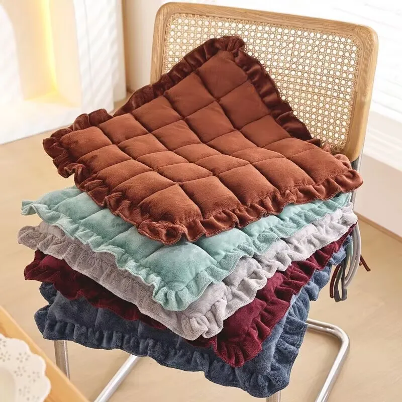 

Универсальная подушка для сиденья, плюшевые бархатные чехлы для офисных кресел, нескользящие пыленепроницаемые защитные чехлы для обеденного стула, балконные татами, подушечки