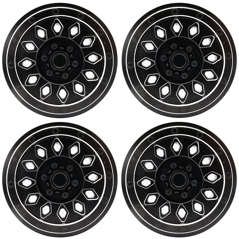 

4pcs RC Car CNC Aluminum Alloy Wheel Hub Rim for AXIAL SCX6 1:6 Scale Remote Control Crawler Car Accessories Parts