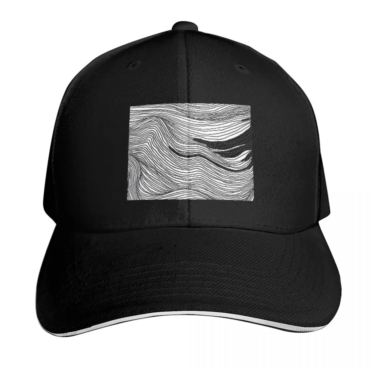 Waves going through motion Baseball Cap Contrast Two Tone Brim Snapback Flat Bill Strapback Dad Hat