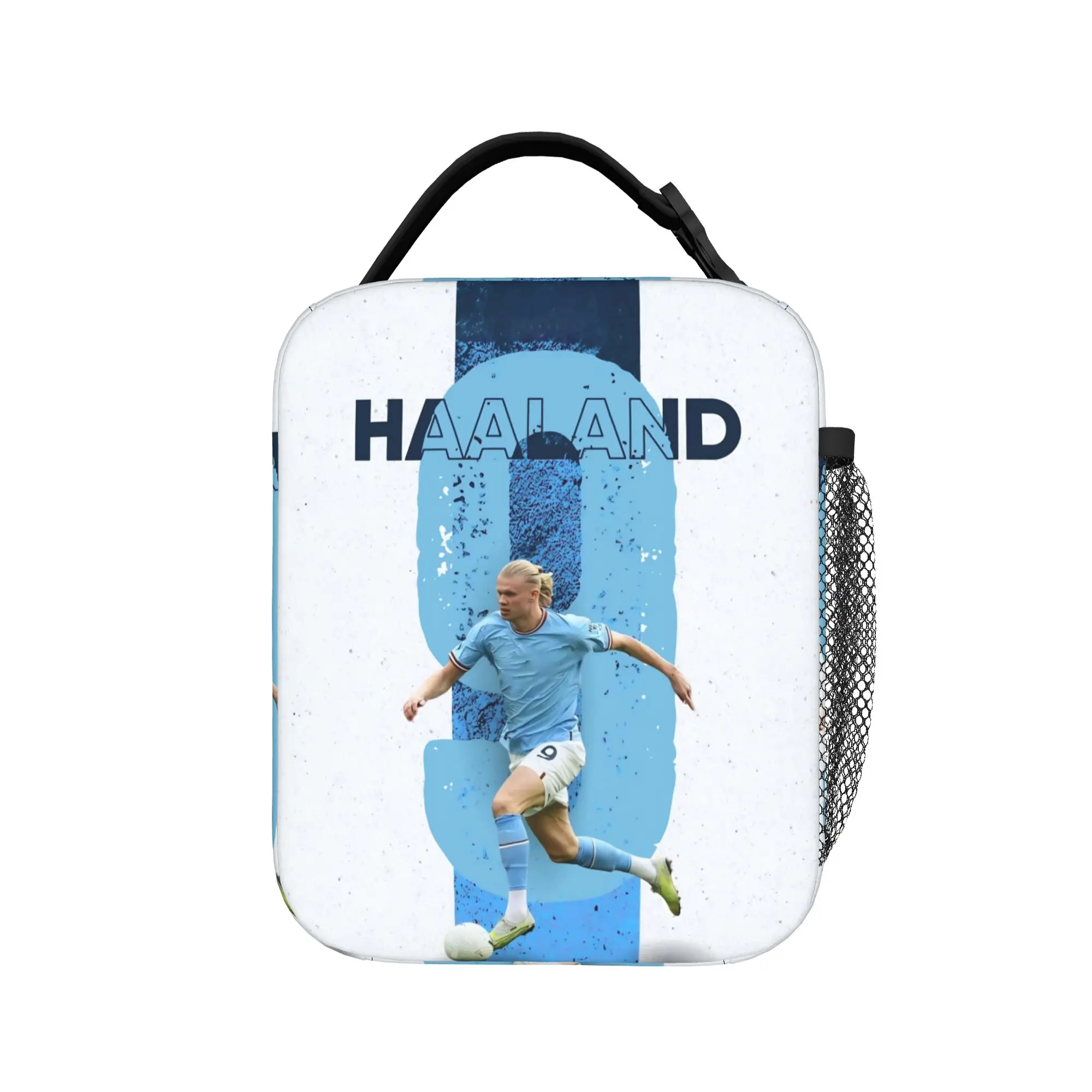 Haalands Insulated Lunch Bags Large Number 9 Football Soccer Reusable Cooler Bag Lunch Box Tote School  Travel Men Women