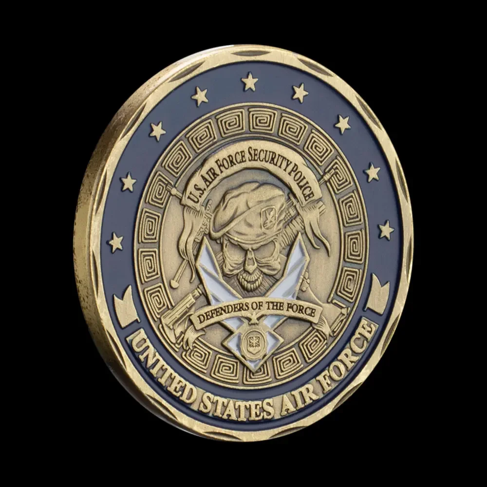 American Air Force St. Michael's Angel Coin Security Police Commemorative Coin Antique Gold Coin Collection Lucky Coins