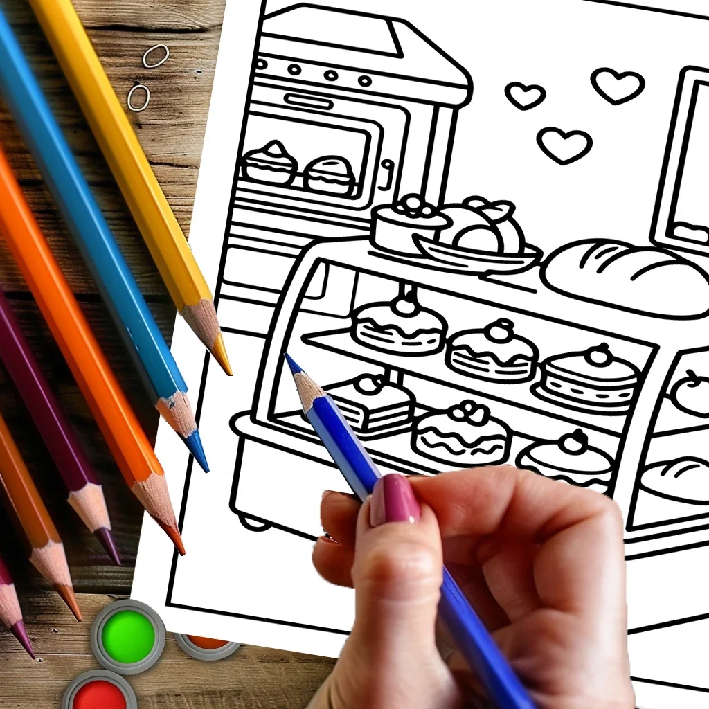 Coloring Book Little Spaces for Adult Colouring Book, Birthday Day Gift, Back to School Supplies, Adults Cute Drawing Book view 6