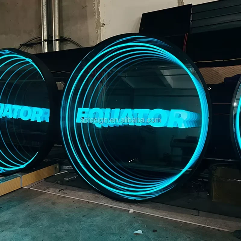 Custom Outdoor Waterproof Anti-rust Stainless Steel Infinity Abyss Letter LED Sign for Fast Food Shops Advertising & Home Use
