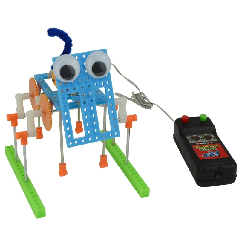 DIY zweibeiniger Roboter-Bausatz, Puzzle – handgefertigtes wissenschaftliches Technologie-Lernset, Puzzle, STEM-Spielzeug, Geschenk für Kinder