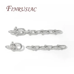 1Pcs Rhodium Plated U Shape Clasps For Jewelry,Fasteners For Bracelets Accessories Connectors Findings For DIY,Necklace Lock