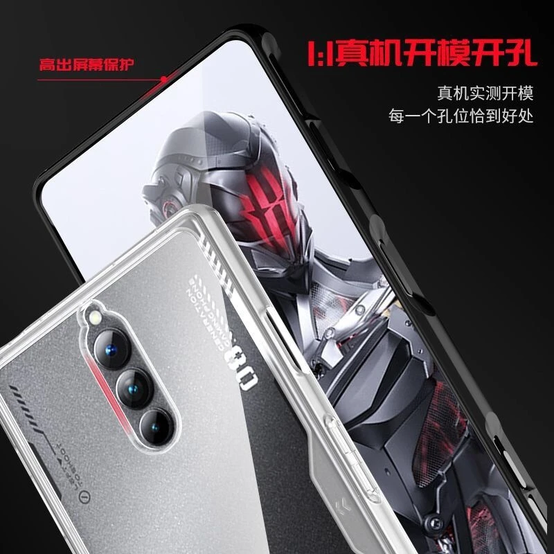 For Red Magic 8S Pro Case Transparent Cover For NUBIA Red Magic 8 8Pro+ Shockproof Clear Bumper Antiknock Crystal Capa Fundas