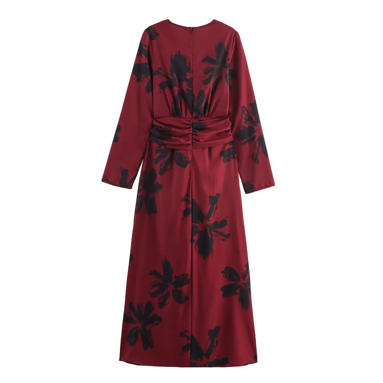 Lente Nieuwe Faion Dames Lange Dr JNLEAOG Diepe V Print Tweerichtingskleding Ele Casual H-Sle Polyester Vezel Rok