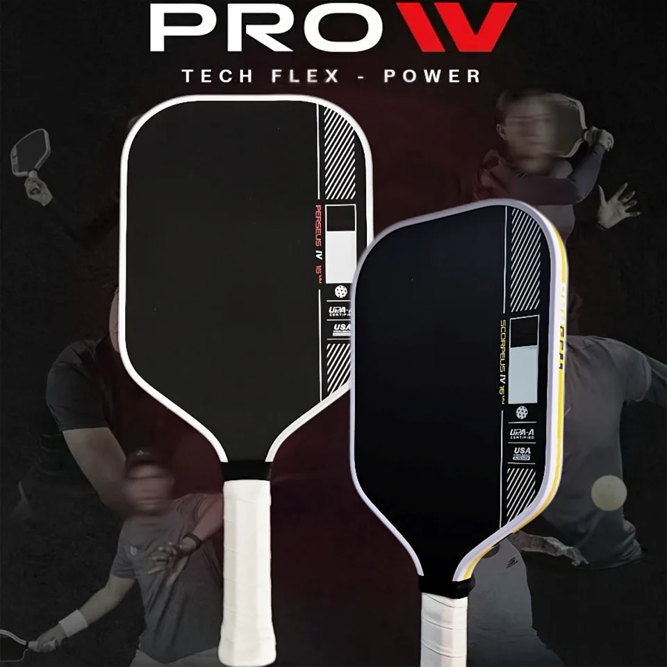 

T700 Carbon Fiber Pickleball Paddle Frosted Cloth Texture Hot Pressed 16mm Professional Racket