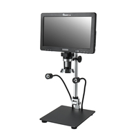 DM12 10.1'' HDMI-compatible Digital Microscope 2000X Coin Microscope with IPS Screen 20MP Soldering Microscope with 8LEDs