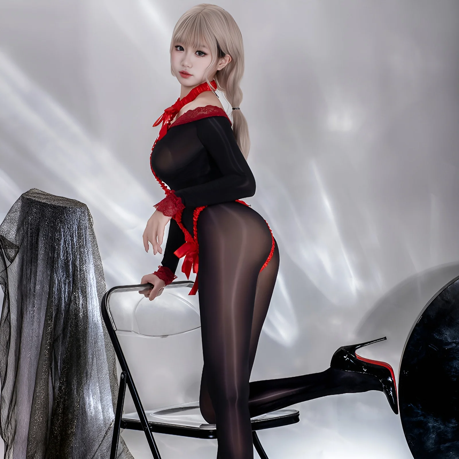 حار مثير النفط لامعة ارتداءها النساء Bdsm بذلة Bodycon يوتار المثيرة دعوى الكبار الإناث عبودية SM الجنس الإباحية دور اللعب زي #3