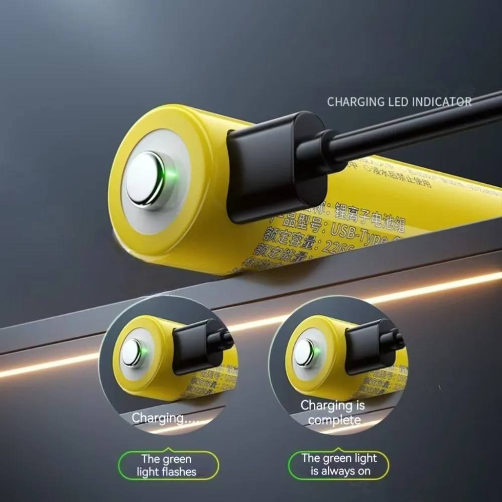 

4pcs/lot 1.5V AA rechargeable battery 3400mWh USB lithium-ion battery is suitable for alarm clock door lock toy battery