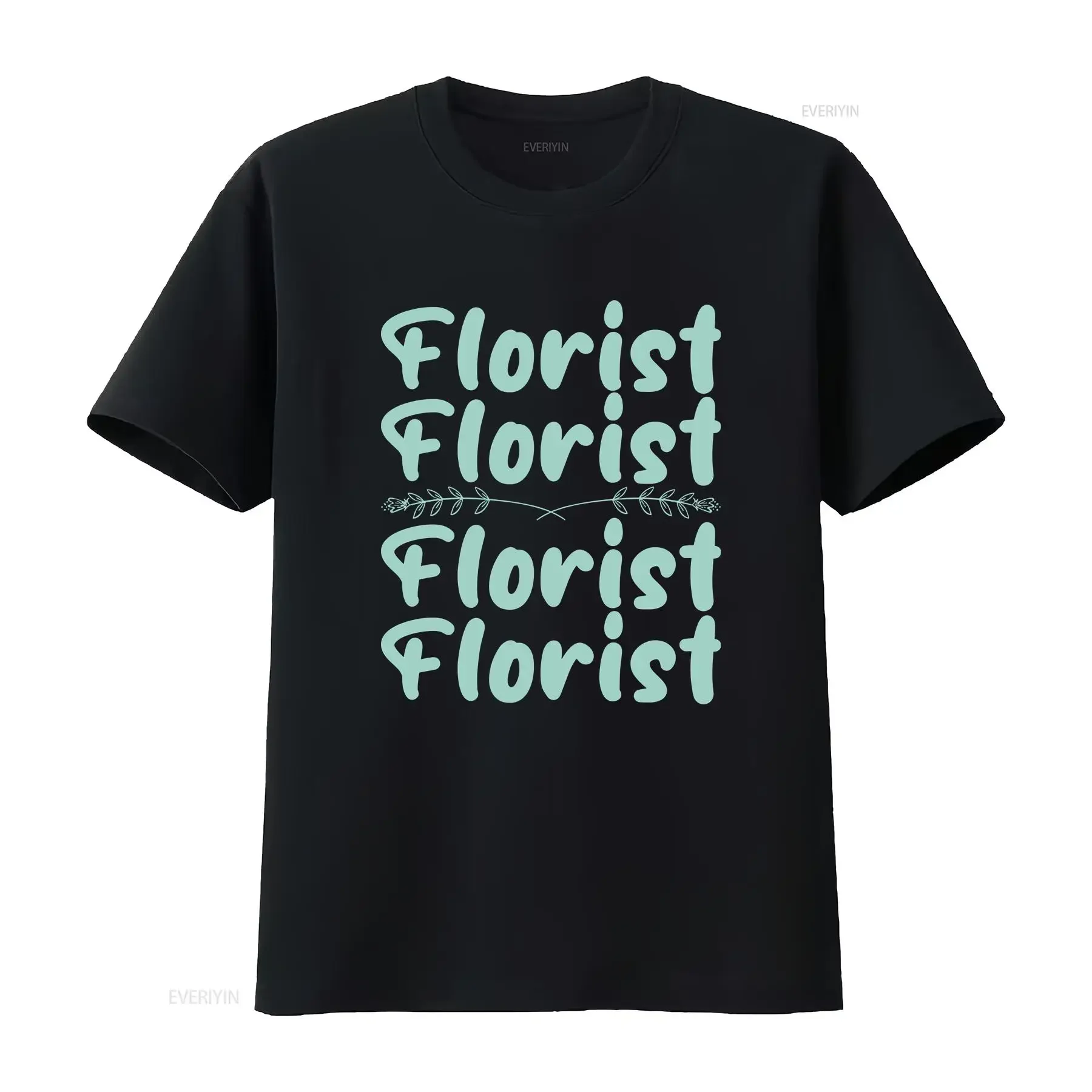 FlorisT T Shirt Flower Gardener Plant Lover Botany Horticulture vintage Washed streetwear Top For Everyday Wear fashion Unisex