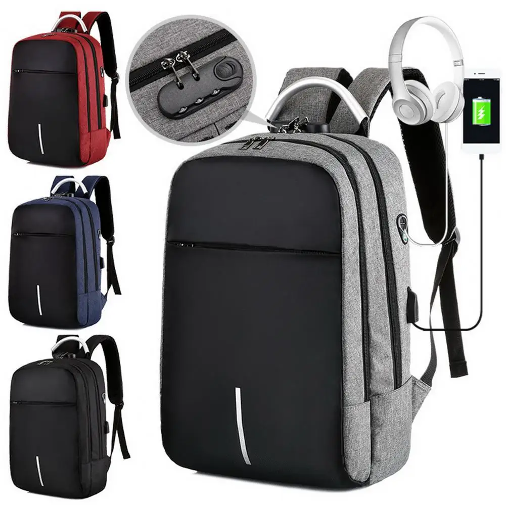Computer Backpack Zipper Male Female Travel Laptop Backpack Waterproof Multi-pockets Laptop Backpack Traveling Supplies
