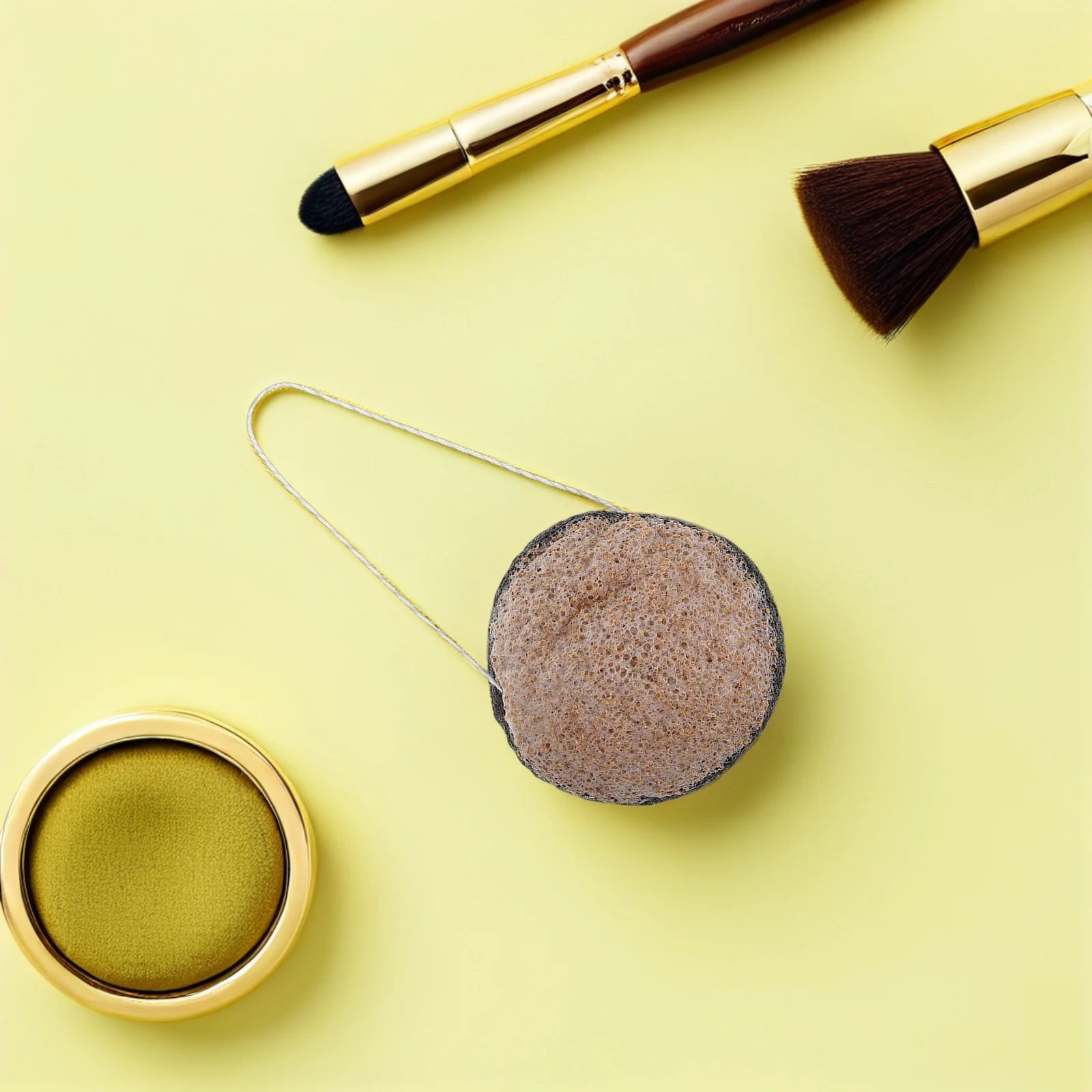 3 pçs konjac rosto purificador dupla face esfoliante esponja almofada de limpeza de carvão de bambu para limpeza profunda dos poros facial e