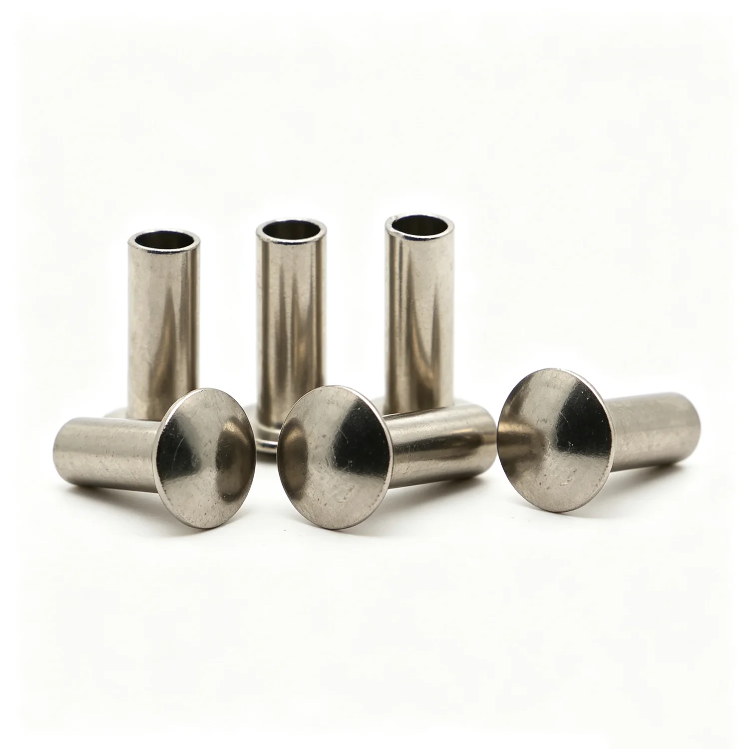 GB873 M2 M2.5 M3 M4 M5 M6 Nickel Plated Steel Round Flat Truss Pan Head Half Semi Hollow Shank Rivet 10/50pcs
