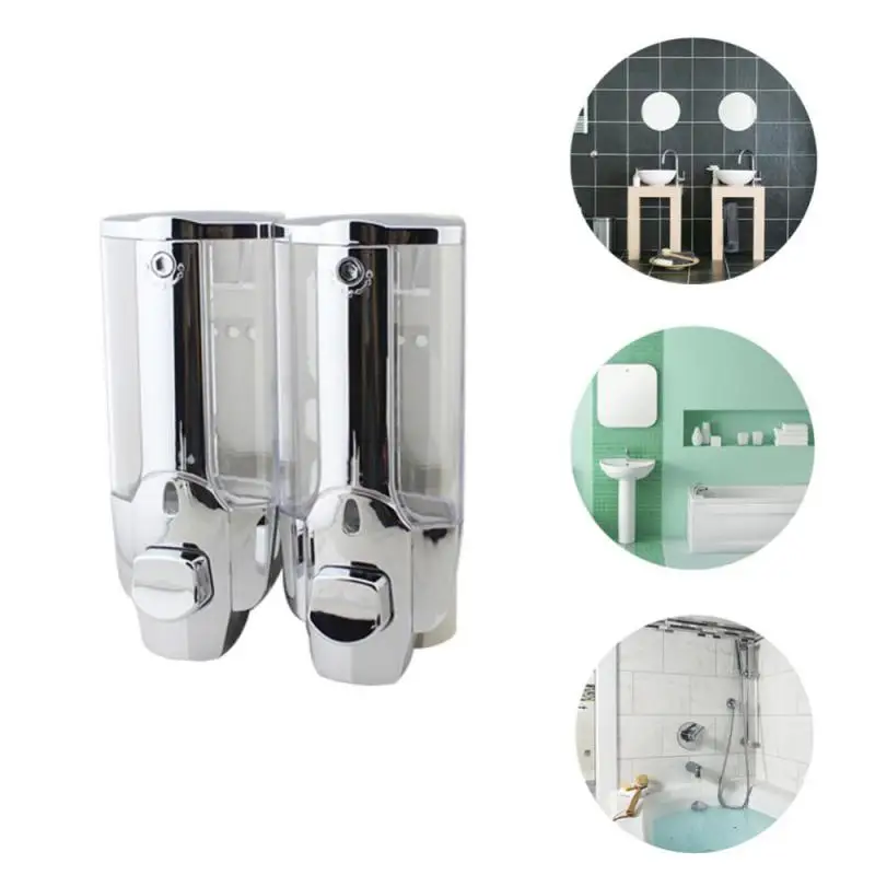 Wall Mounted Soap Dispenser Manual Liquid Shampoo Body Wash Dispenser Lotion Container Single Double Head Soap Dispenser