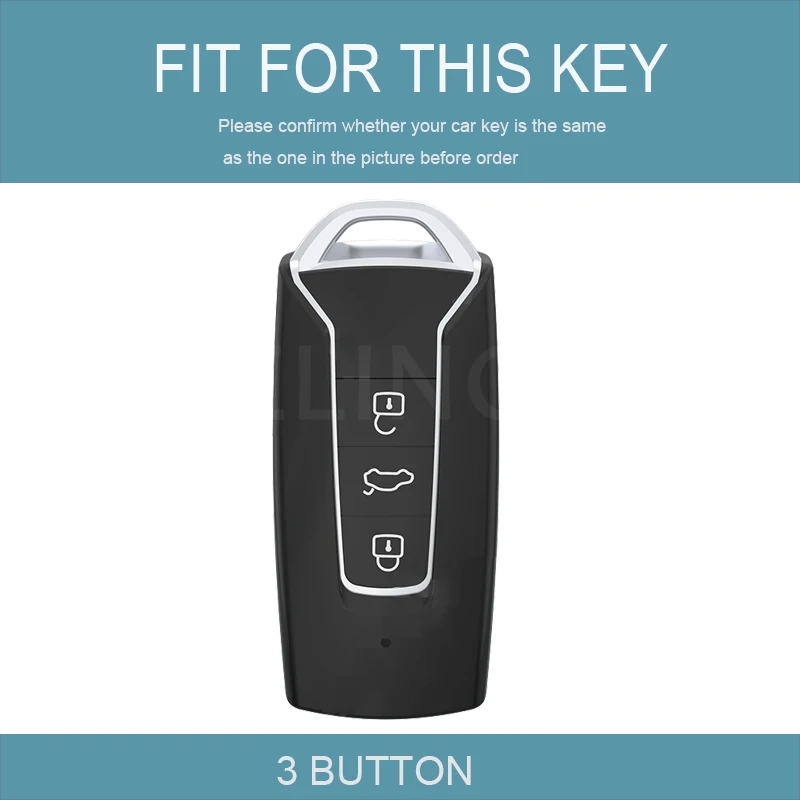 TPU Car Key Case Cover for VW Volkswagen Touareg 2019-Current 3 Buttons Auto Remote Shell Protect Accessories Key Fob