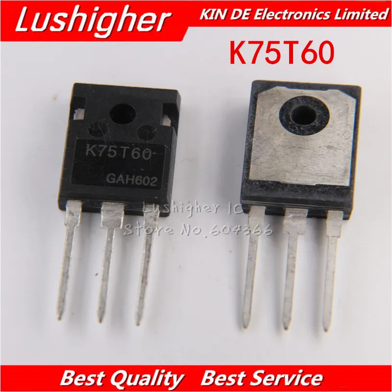 5pcs K75T60 TO-247 IKW75N60T IGBT 600V 80A 428W TO247