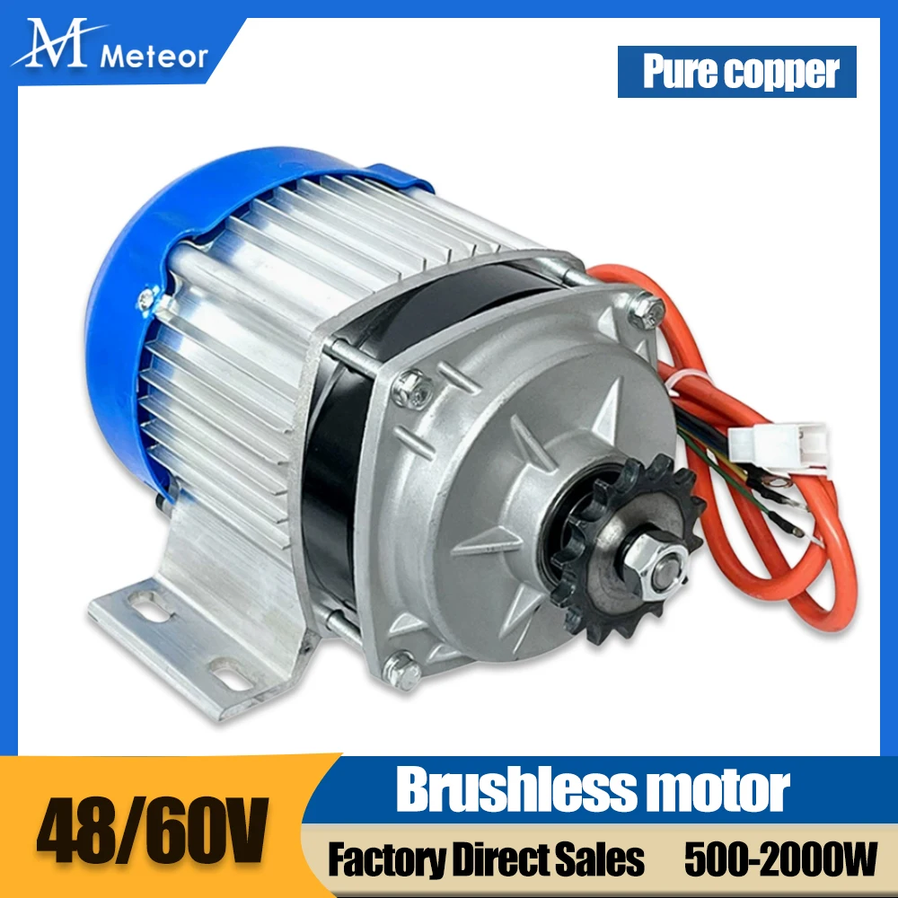 Meteor 48v 60v 500w 1000W 2000W DC Brushless Rickshaw Modified Mid-Drive Motor Used for Hydroelectric Generator, Wind Generator