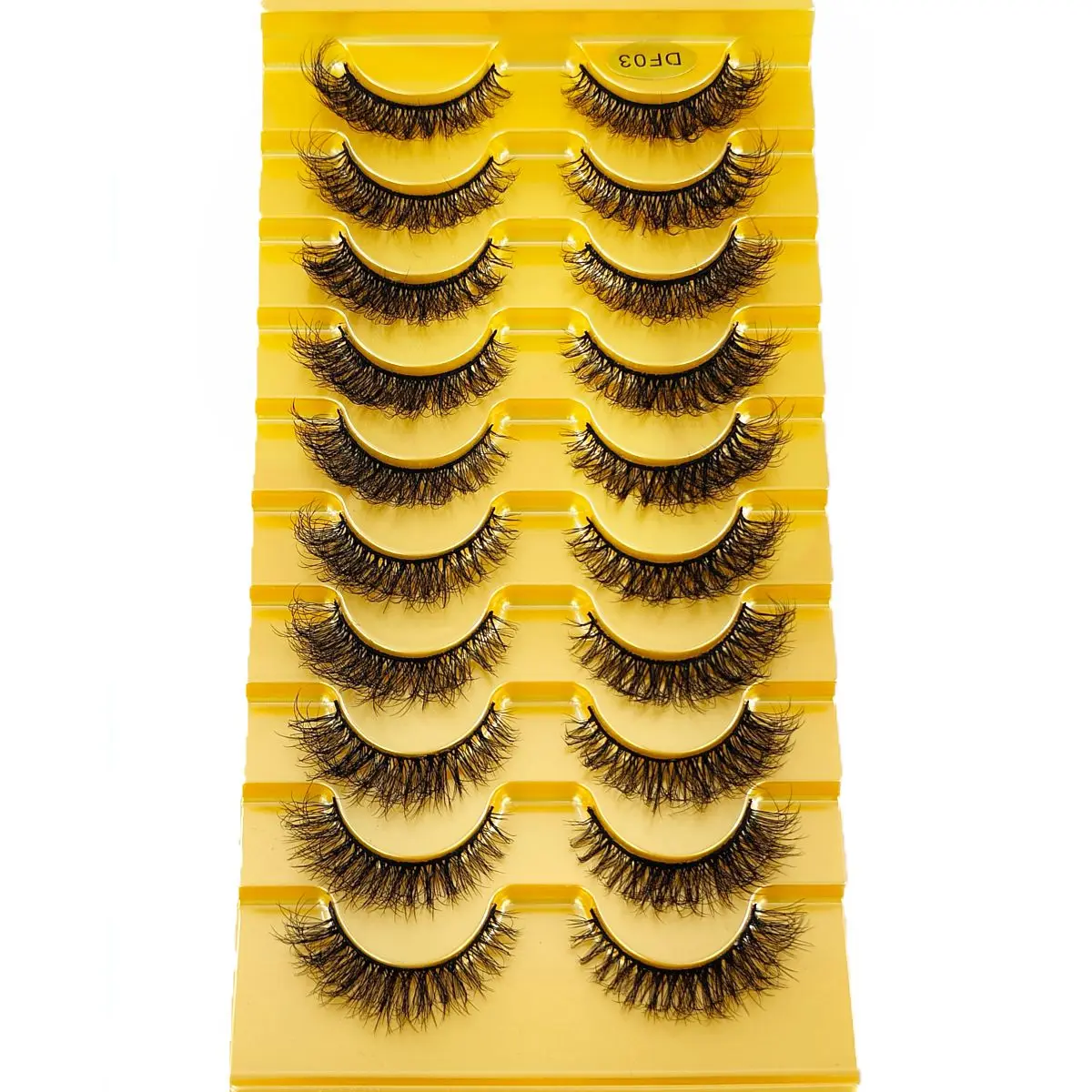 HBZGTLAD 10 Paar falsche Wimpern, Katzenauge, flauschige künstliche Nerzwimpern, dünne Wimpern, dramatische lange, dicke Volumen-Nerz-Falsche Wimpern – Detail 1