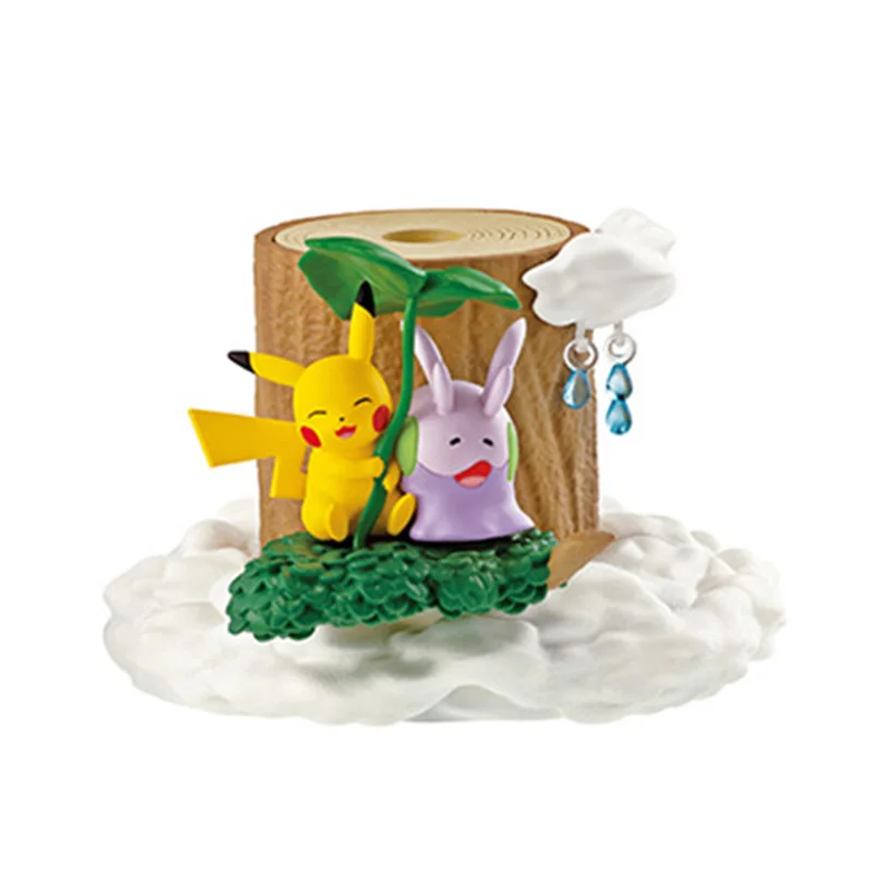 TAKARA TOMY-Modèle de Scène Miniature Pokémon, Météo, Souche d'Arbre, Elfe, 7e Génération, Ornements, Décoration, Animation, Organisation de Périphpopularité