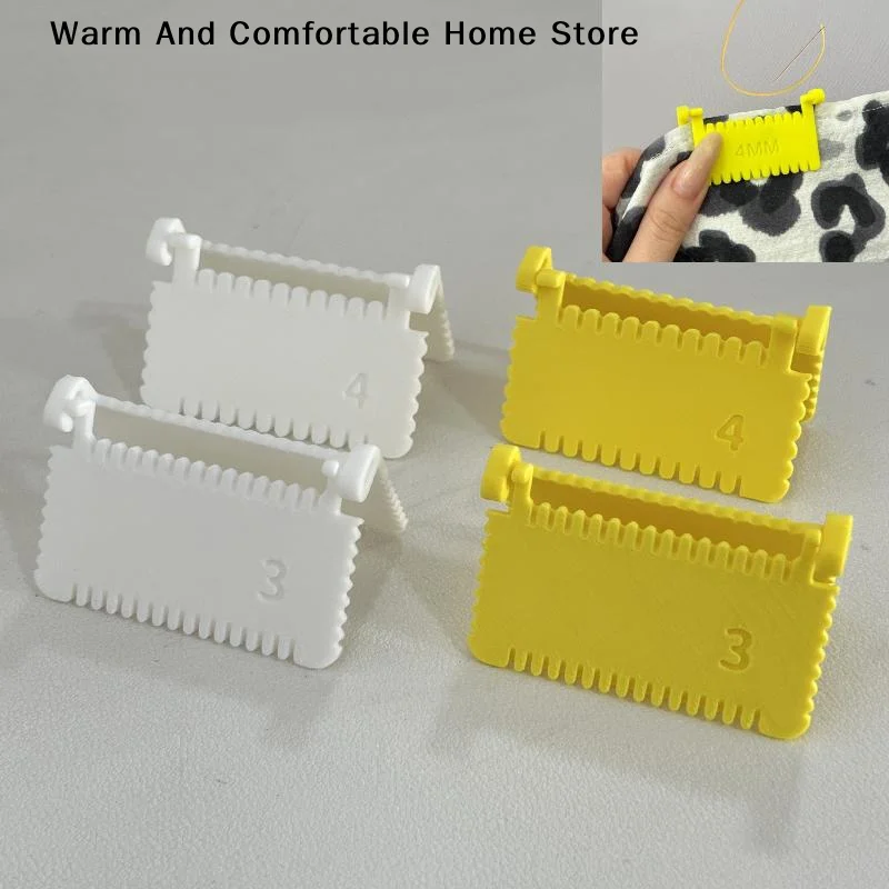 【SE】1PCS Plastic Quilting Project Essential Sewing Gauge Tool For 2-5mm Quilting Hemming Edge Stitch Guide Lock Seam Ruler