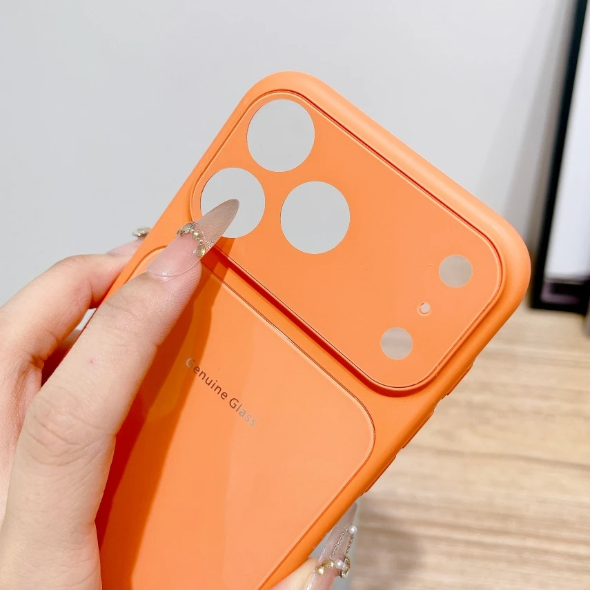 Hochwertige, glänzende und stoßfeste Hartglas-Schutzhülle für iPhone 17, 16, 15, 14, 13, 12, 11 Pro Max Plus in der Farbe Macaron Candy (auch für iPhone Air geeignet)_voghion.com