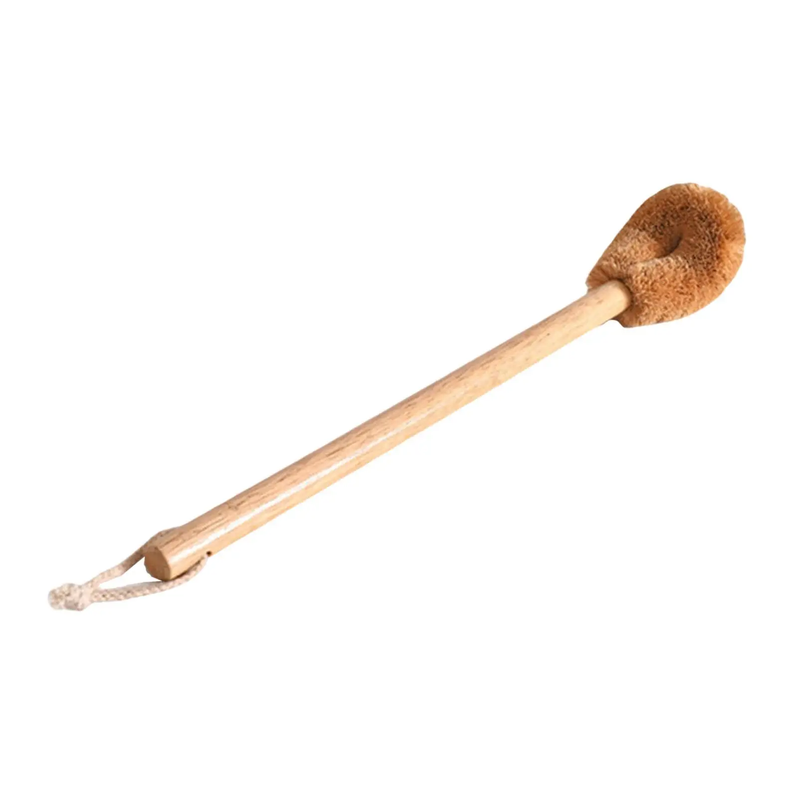 Modern Wooden Toilet Brush Ergonomic Long Handle for Deep Cleaning Under Rim Hanging Storage Bathroom Accessory for Household