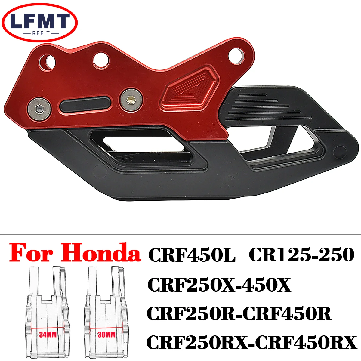 

Motocross CNC Aluminium Alloy Chain Guide Guard For Honda CRF250R CRF450R CRF250RX CRF450RX CRF250X CRF450X CR 125 250 2007-2021