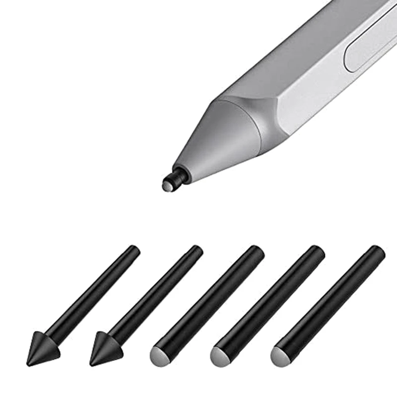 5Pcs Pen Tips Stylus Pen Tip HB HB HB 2H 2H Replacement Kit For Surface Pro 7/6/5/4/Book/Studio/Go