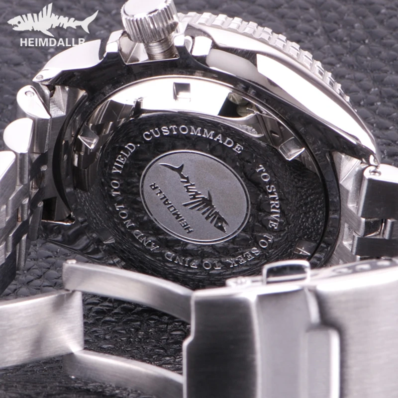 HEIMDALLR Sharkey SKX007 Men Diver Wristwatches Ceramic Bezel Sapphire Mirror Retro Mechanical Watches 200M Waterproof Luminous