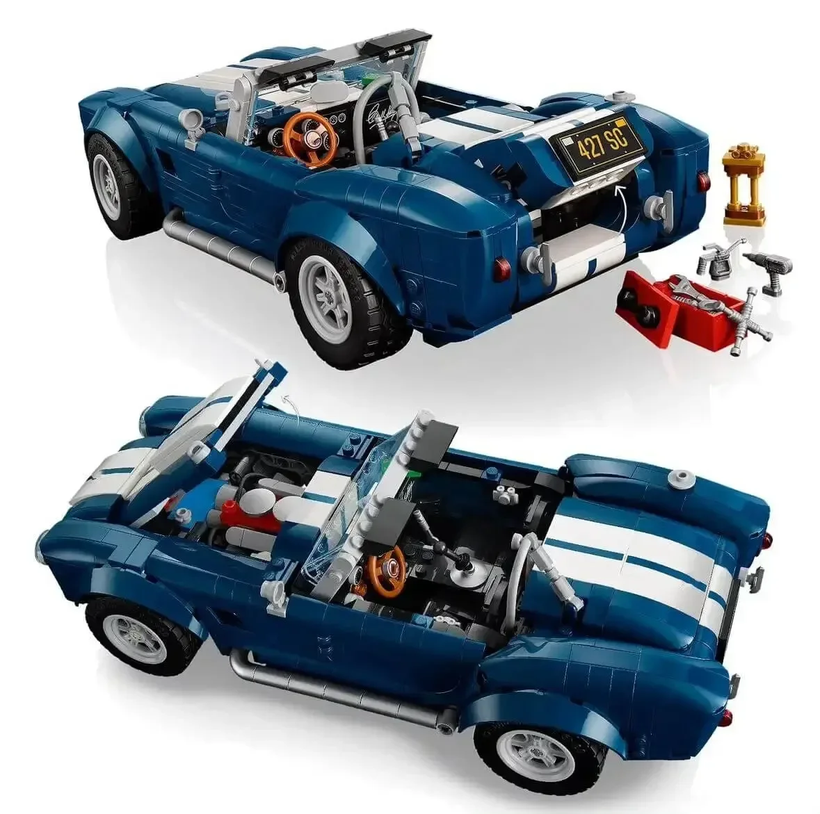 

1241pcs Shelby Cobra Sports Car Model Building Block Sets Office Decorations Christmas Birthday Toy Gifts for Boys Adults