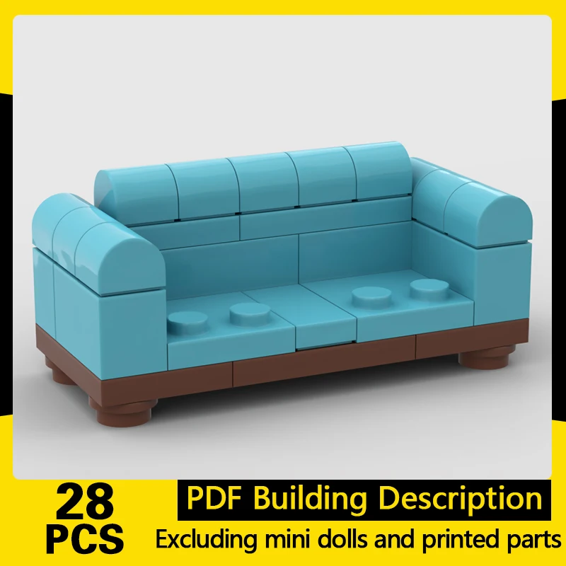 

City Street View Model MOC Building Bricks Furniture Couch Modular Technology Gifts Holiday Assemble Children Toys Suit
