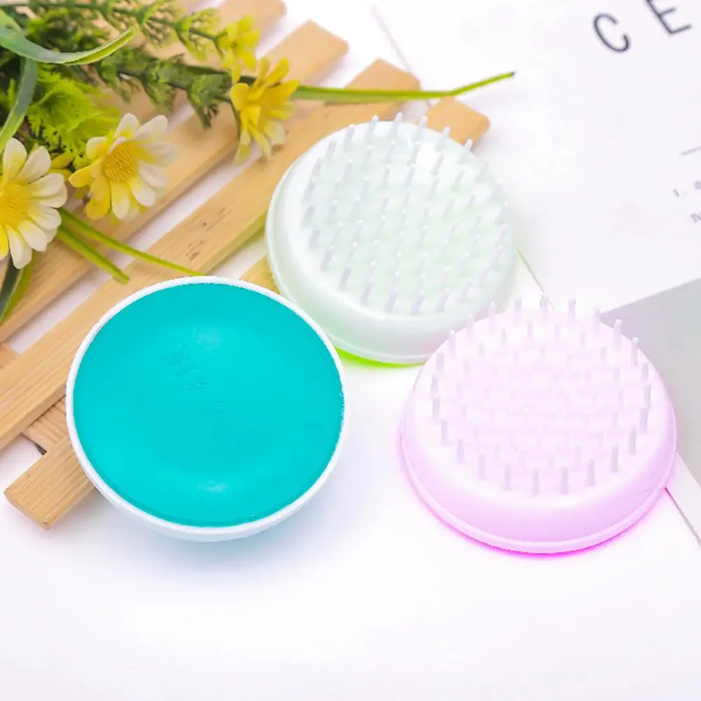 Peigne de lavage des cheveux en silicone, massage de la tête, soins ronds, brosse à shampooing, soins du cuir chevelu, produits de bain, masse K0R8