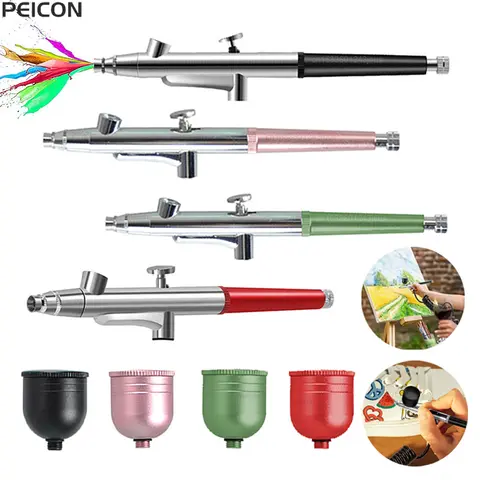 Airbrush Mini Spray Gun for Painting Model Cake Paint Spray Gun 0.3mm Nozzles Portable Air brush Spray Gun with Cleaning Kit