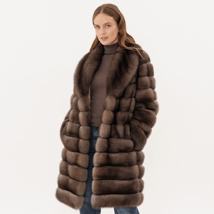 

Women Winter Fur Jacket Real Fox Fur Coat For Women 2024 High Quality Warm Fox Furs Outerwear