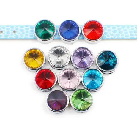 10pc/lot 8MM DIY Dog Flower star Slide Charm Fit For 8mm Leather Bracelet Straps Necklace Fashion Jewelrys Making