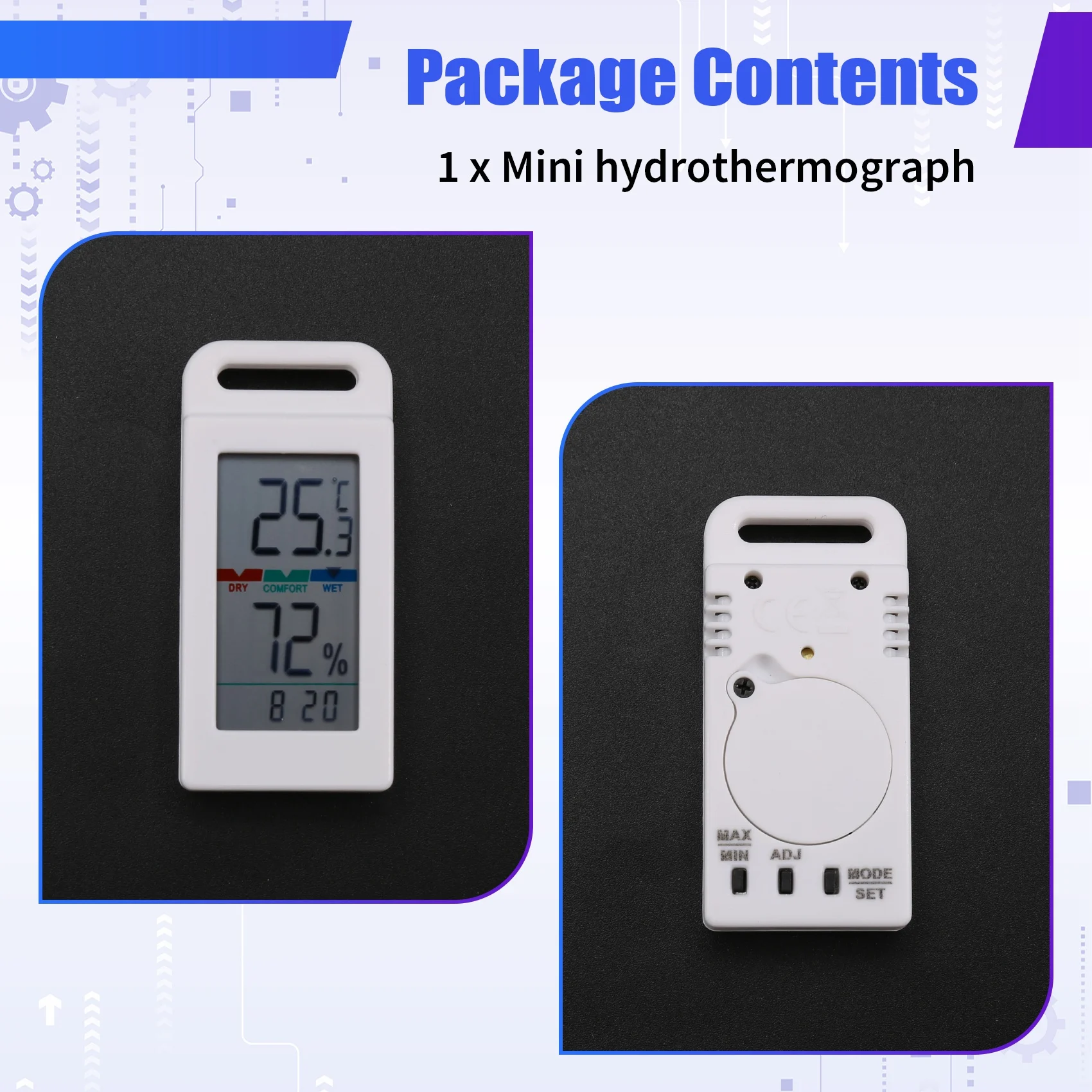 [NEWA76K!】 Mini Hydrothermograph LCD Indoor Weather Station