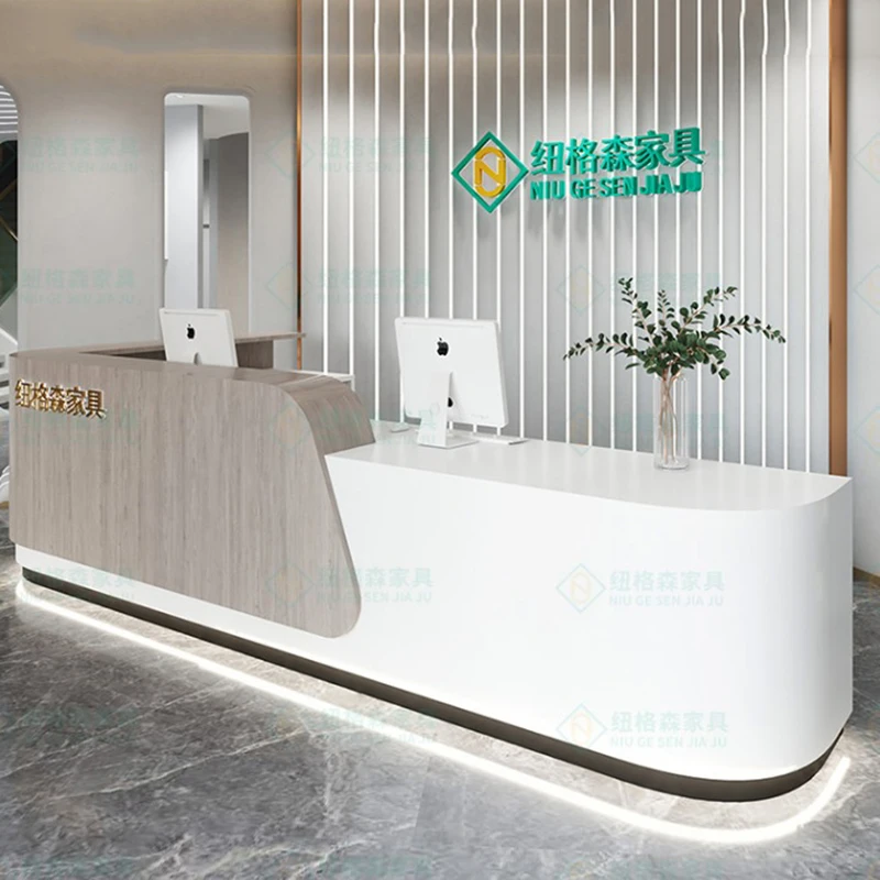 

Executive Supermarket Reception Desk Beauty Standing Checkout Table Reception Desk Retail Mostrador Oficina Shop Furniture