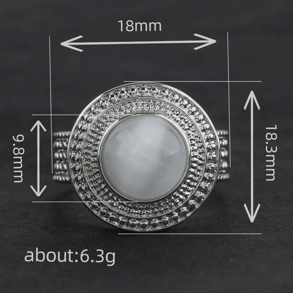 XIYANIKE الأبيض ضوء القمر القط العين حجر قابل للتعديل خواتم الاصبع للنساء موضة جديدة مجوهرات نسائية هدية حفلة عطلة anillos #2