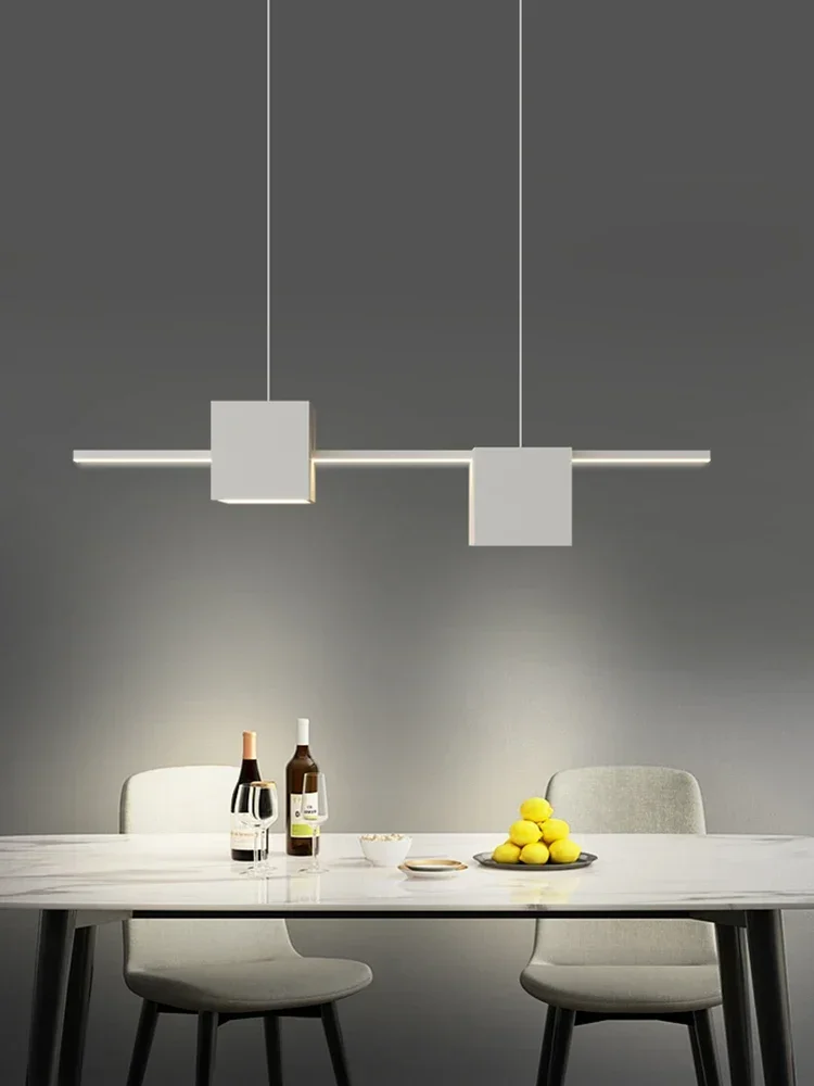 

Minimalist Restaurant Chandelier Simple Modern Bar Table Chandelier Nordic Designer Creative Magic Square Box Office Chandelier