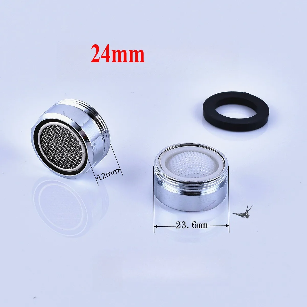 1/2/4/6pcs 20/22/24mm Water Saving Faucet Aerator Chrome Faucet Filter Housing With Filter Gasket Spout Bubbler Tap Filter Crane gallery 4