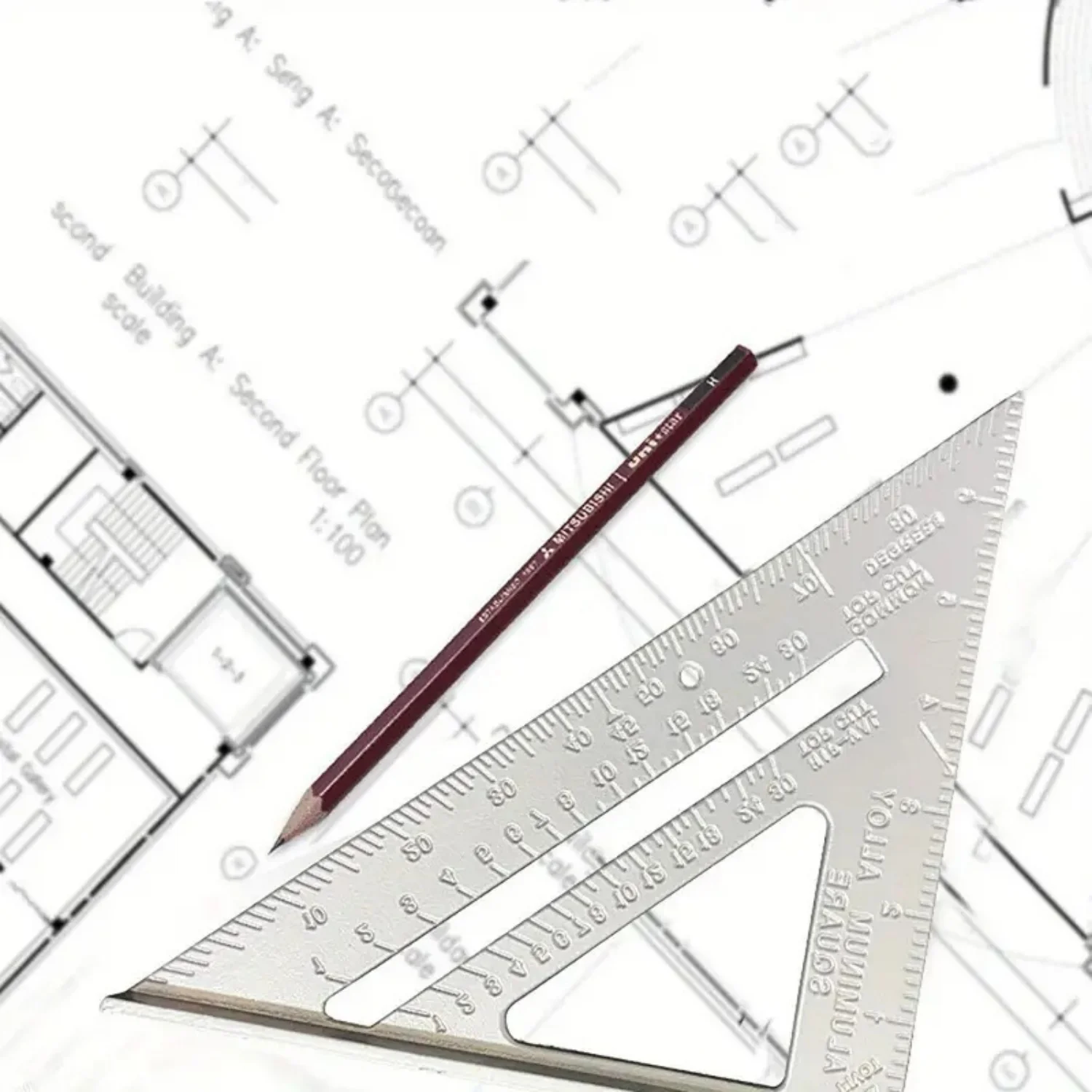 Measuring Tool Carpenter Straight Ruler Aluminum Alloy Speed Protractor Miter 3 Right Angles Scribe Saw Guide Rail Set Square